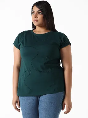 Gia Bottle Green Slim Fit Bella T-Shirt