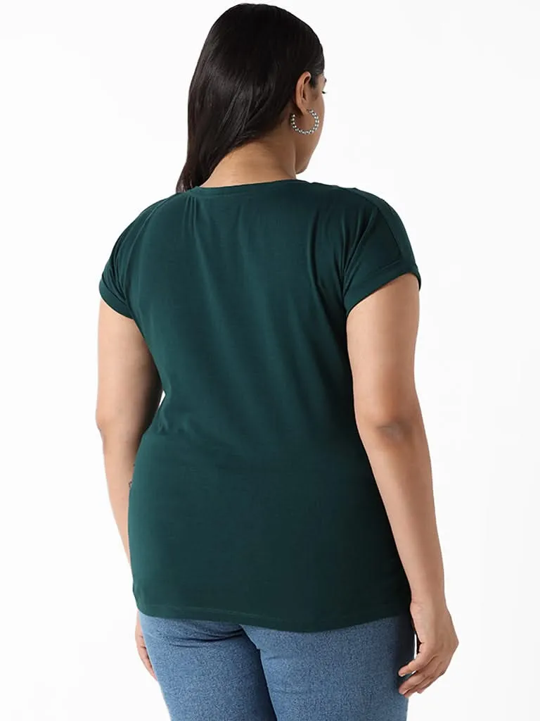 Gia Bottle Green Slim Fit Bella T-Shirt