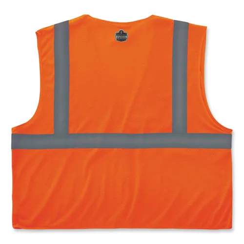 Glowear 8210hl Class 2 Economy Mesh Hook And Loop Vest, Polyester, Large/x-large, Orange, Ships In 1-3 Business Days