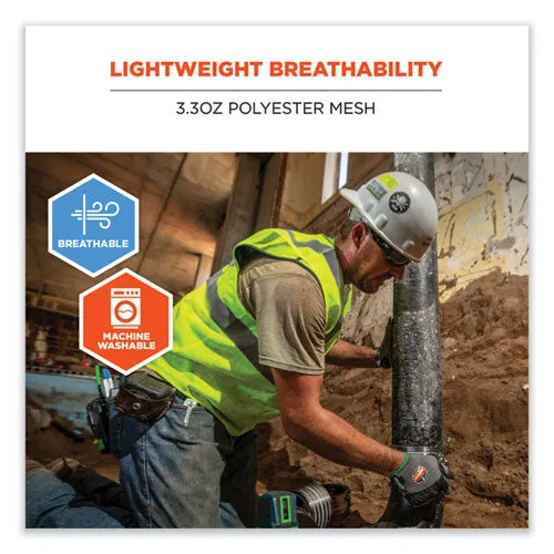 Glowear 8210hl-s Single Size Class 2 Economy Mesh Vest, Polyester, X-small, Orange, Ships In 1-3 Business Days