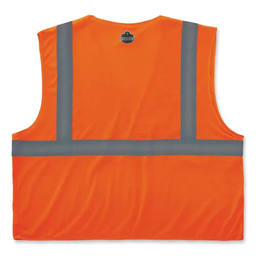 Glowear 8210hl-s Single Size Class 2 Economy Mesh Vest, Polyester, X-small, Orange, Ships In 1-3 Business Days