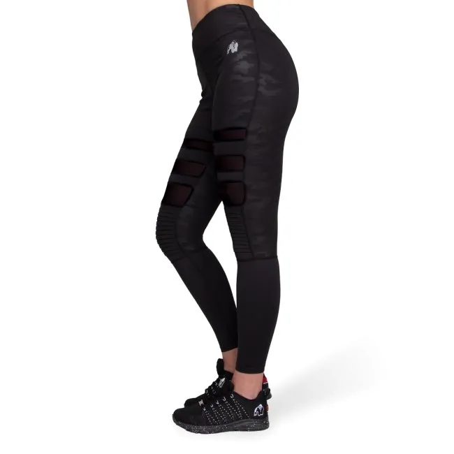 Gorilla Wear Savannah Biker Tights - Black Camo