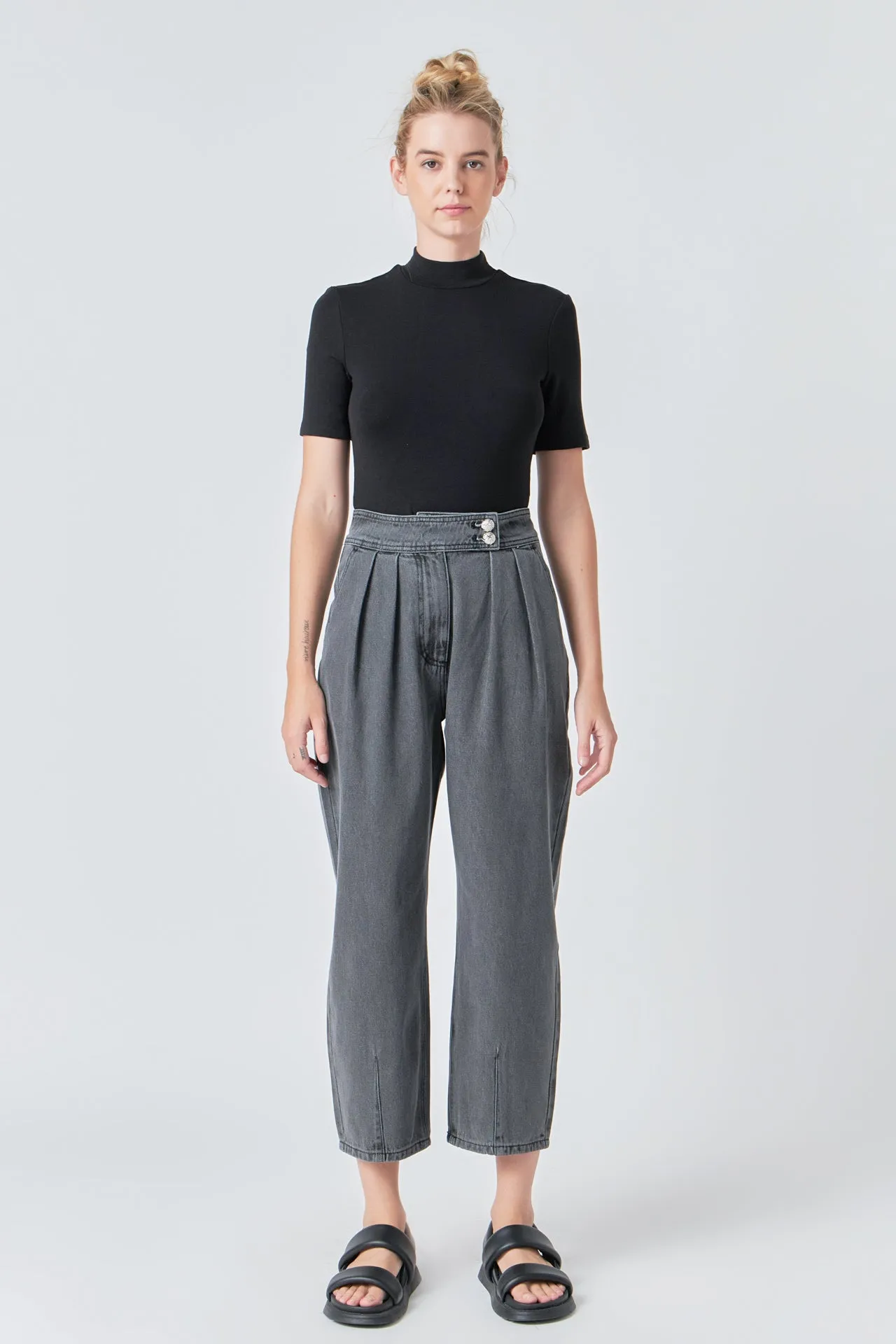 Grey Lab - Silver Straight Pants