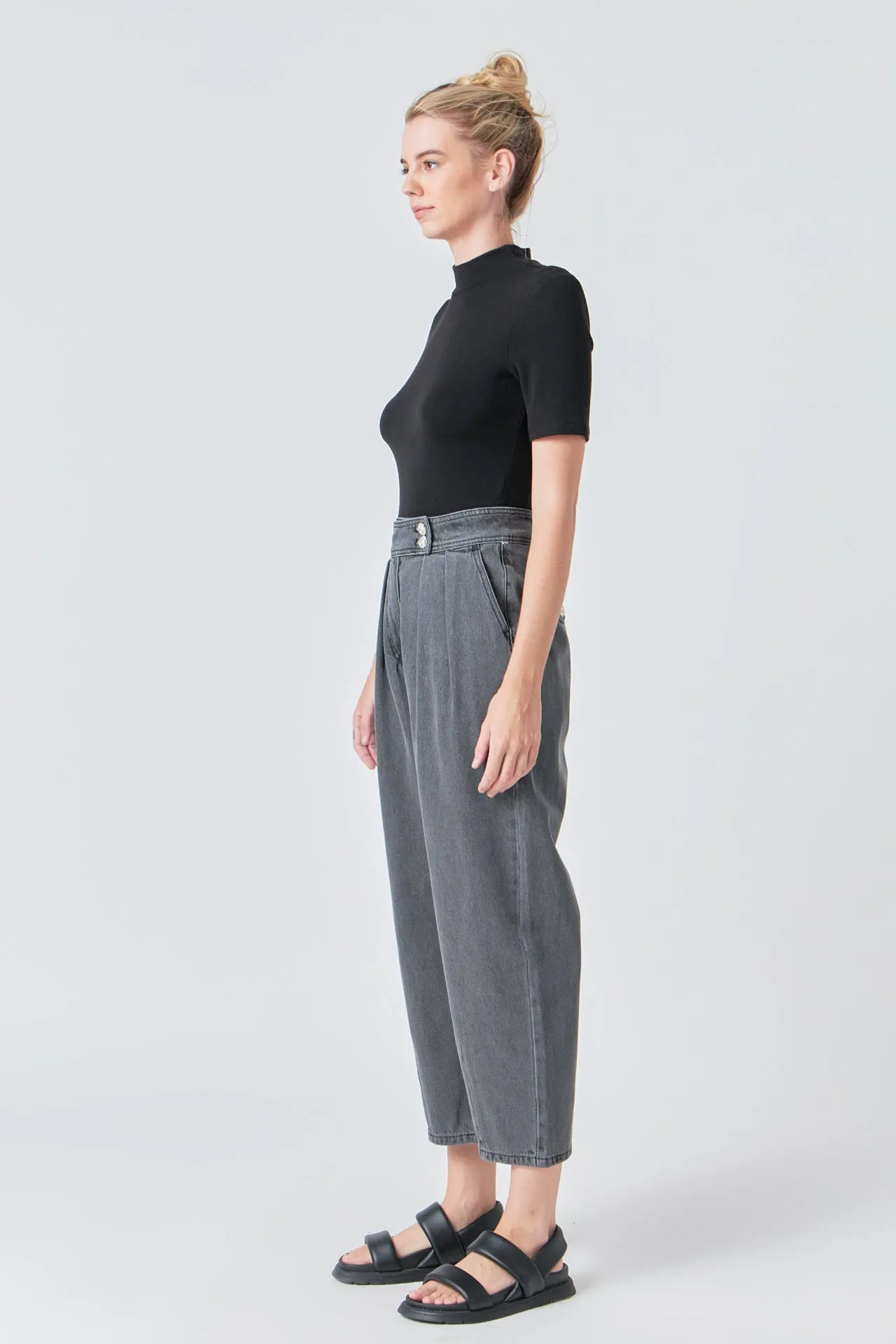 Grey Lab - Silver Straight Pants