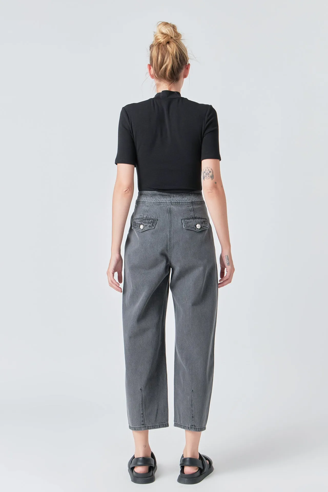 Grey Lab - Silver Straight Pants