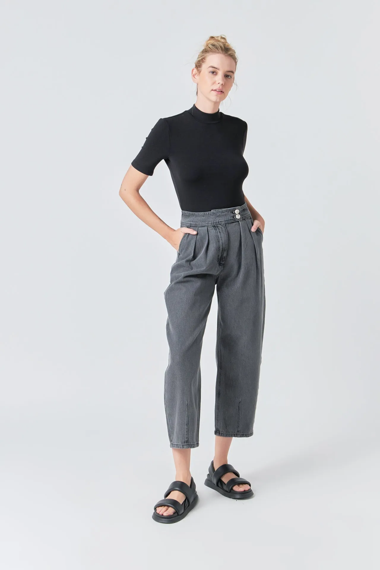 Grey Lab - Silver Straight Pants