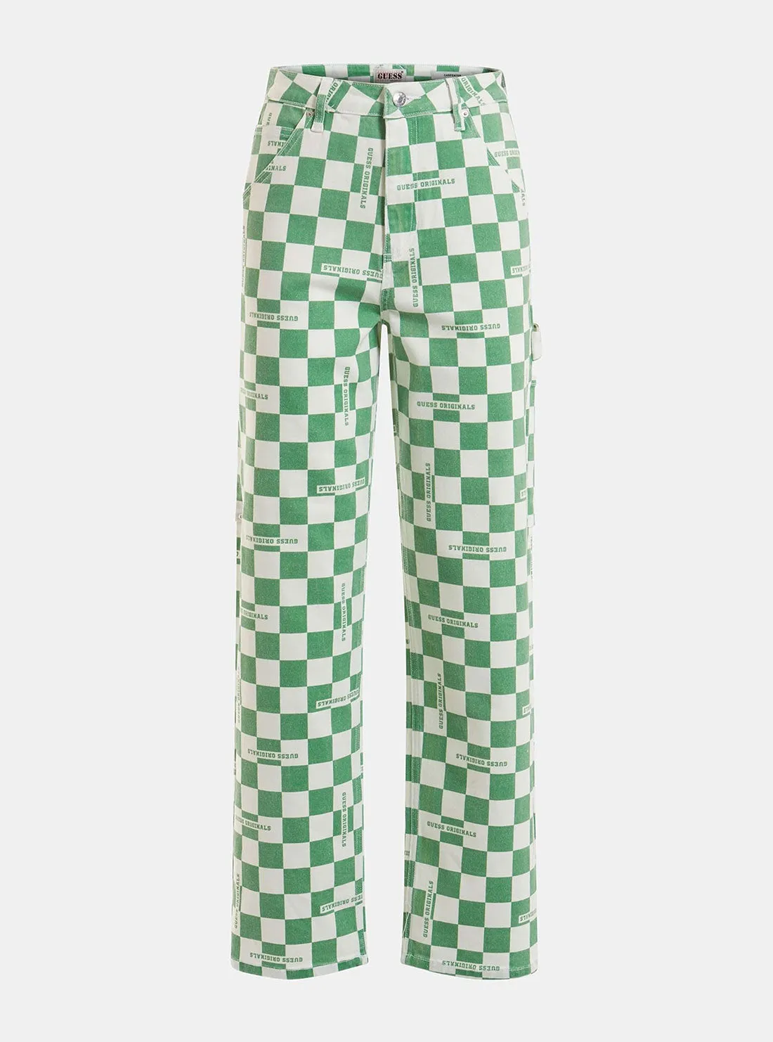 Guess Originals Green Checkered Carpenter Pants