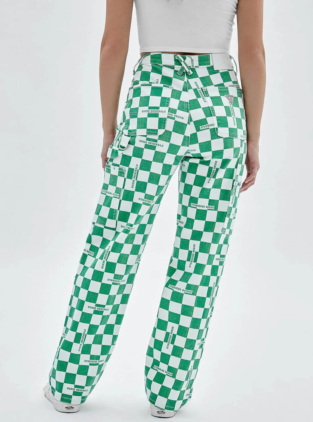 Guess Originals Green Checkered Carpenter Pants