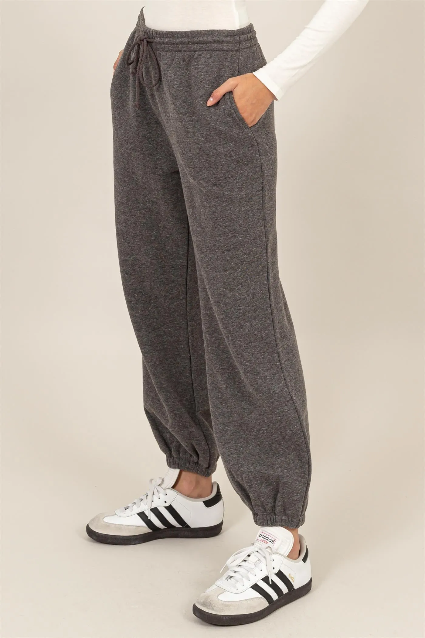 HF24E984-WASHED FRENCH TERRY JOGGER PANTS