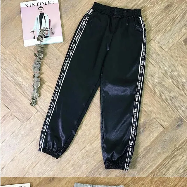 High Quality Solid color mid waist hip lifting casual wholesale fashion stacked legging pants stacked trousers S3689670