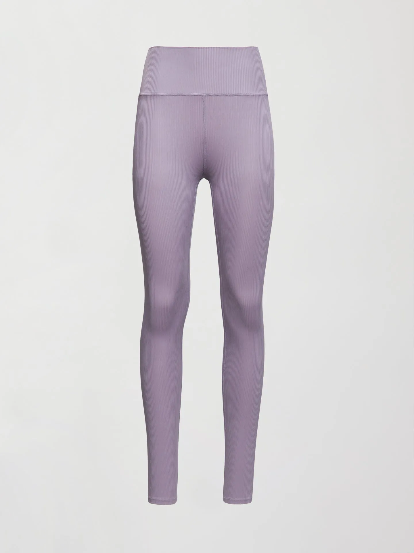 High Rise Legging in Ribbed Melt - Lavender Grey