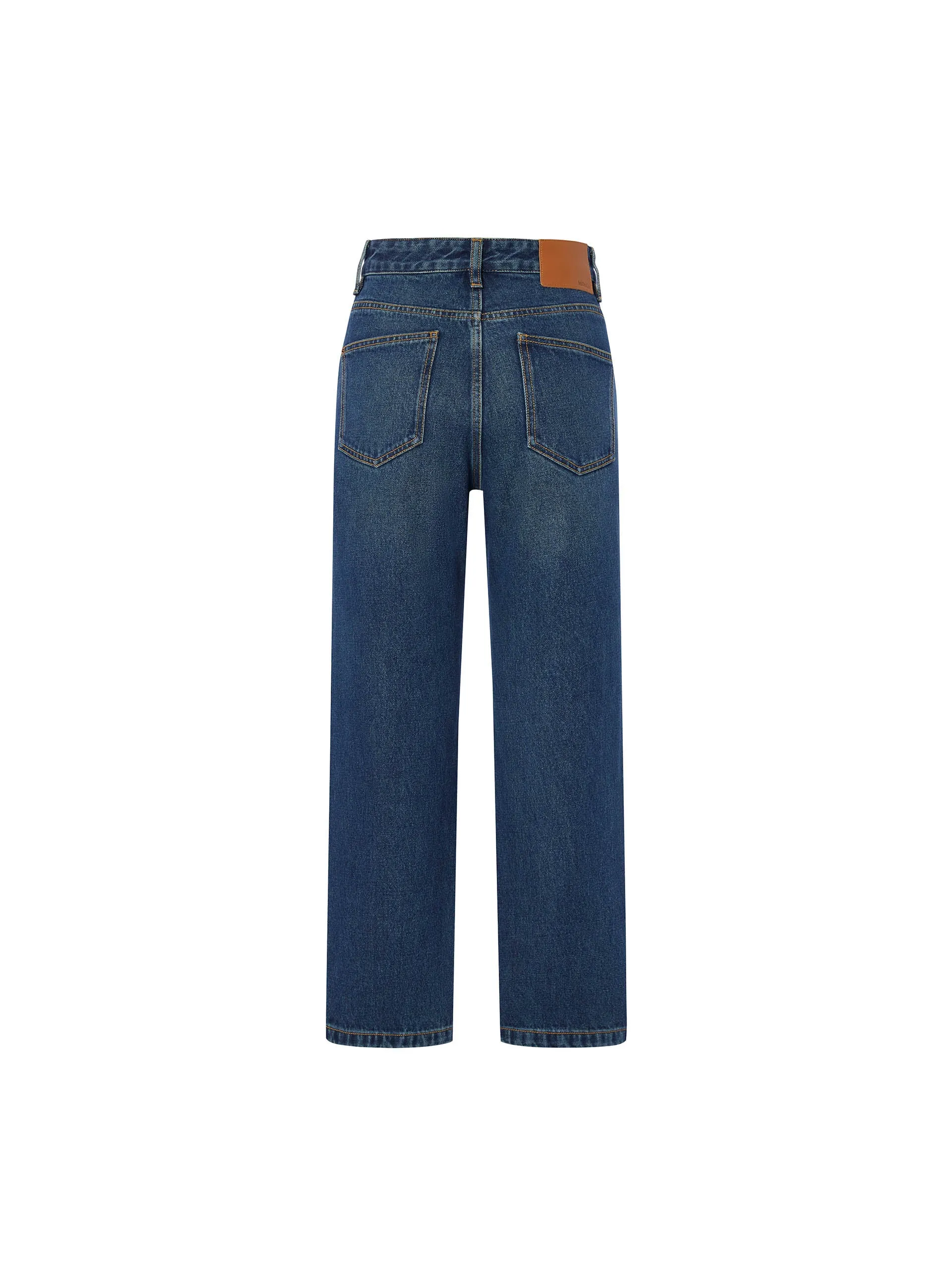 High Waist Ankle Jeans with Straight