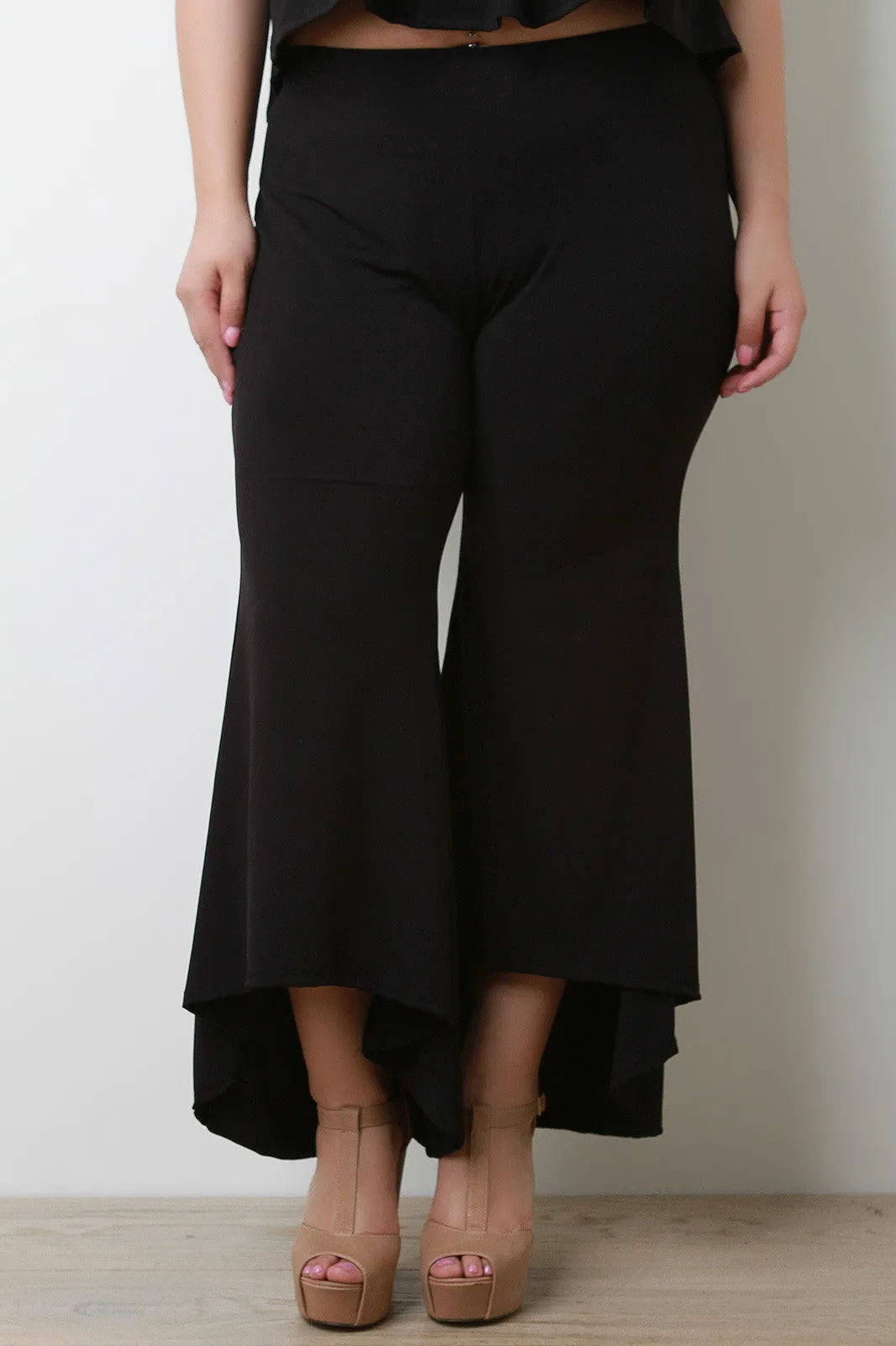 High Waist Crop Bell Bottom Pants