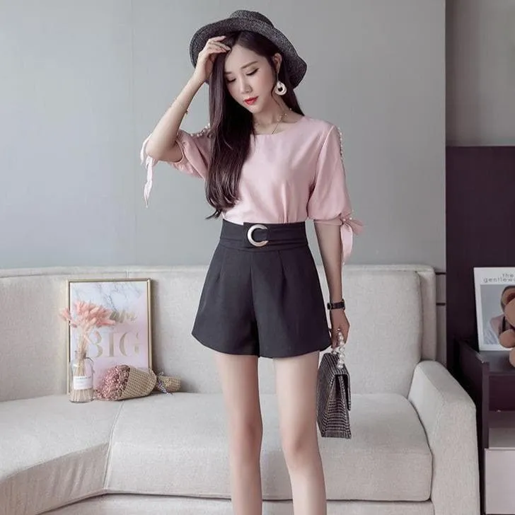 High Waist Shorts With Waistbelt