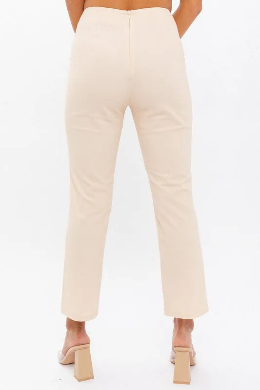 High-Waisted Crop Pants