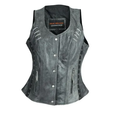 HML1038-DG Ladies Two Tone Gray Vest