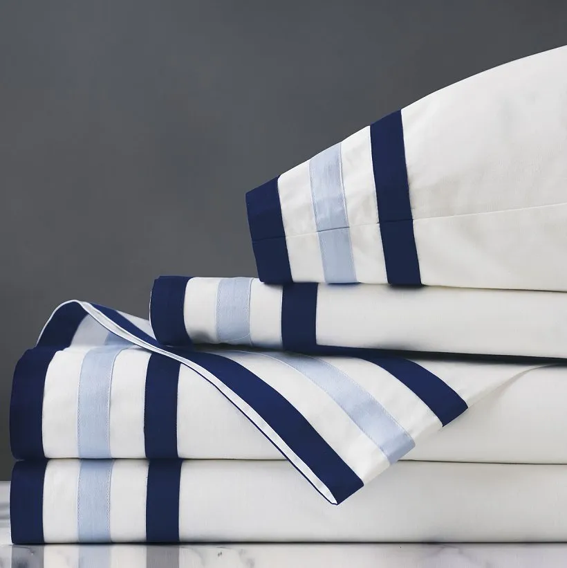 Indigo Ribbon Trim Sheet Set