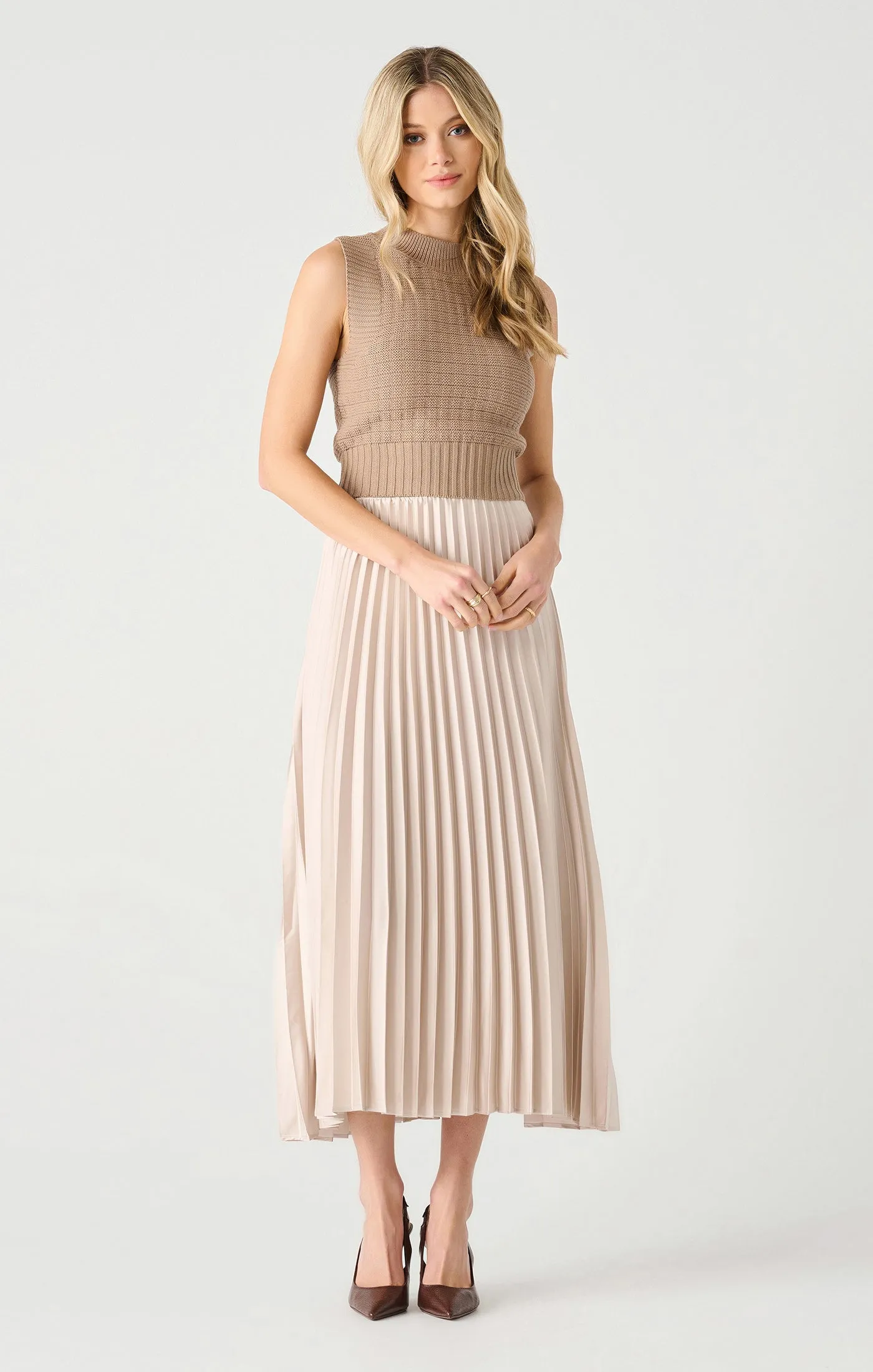 Katie Pleated Midi Skirt