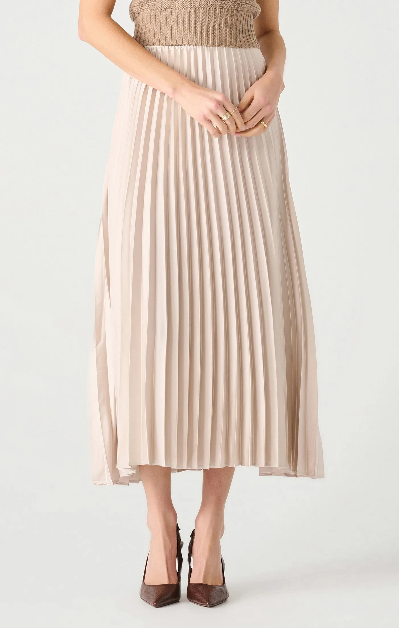 Katie Pleated Midi Skirt