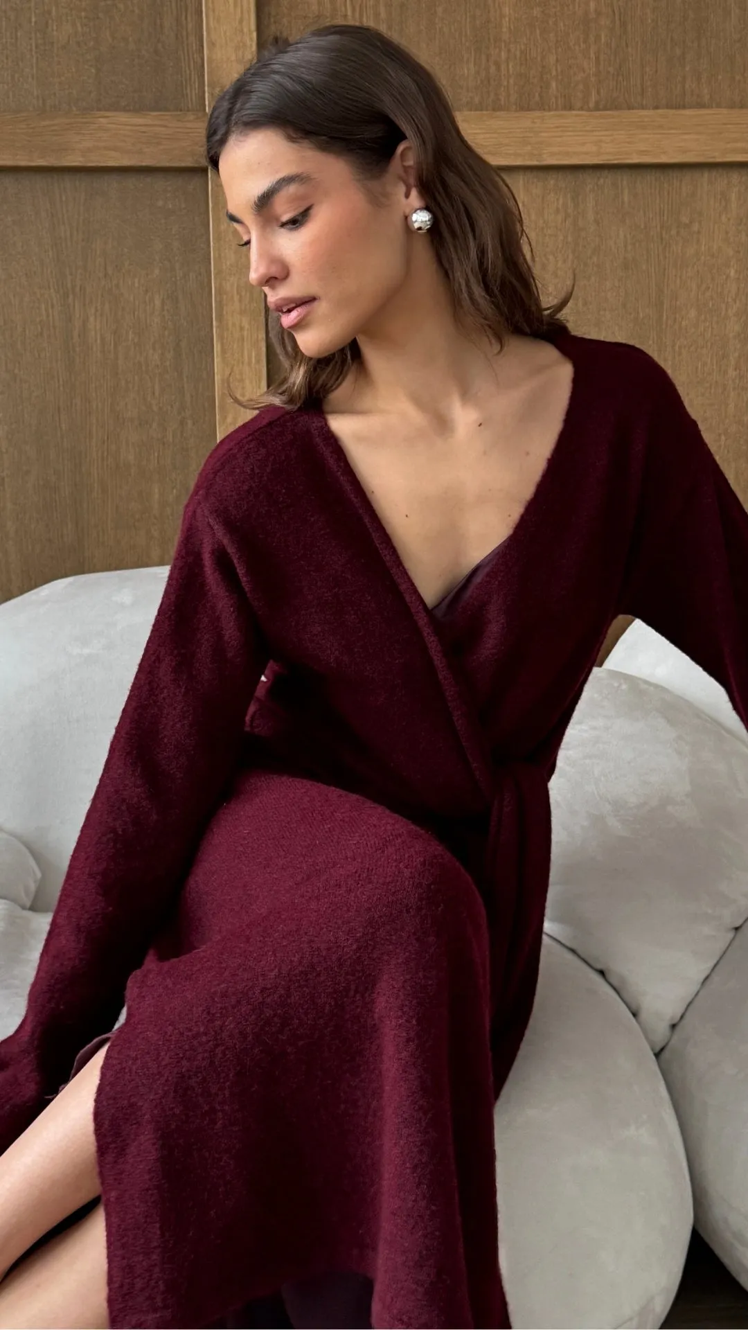 KEIRA DRESS - BORDEAUX