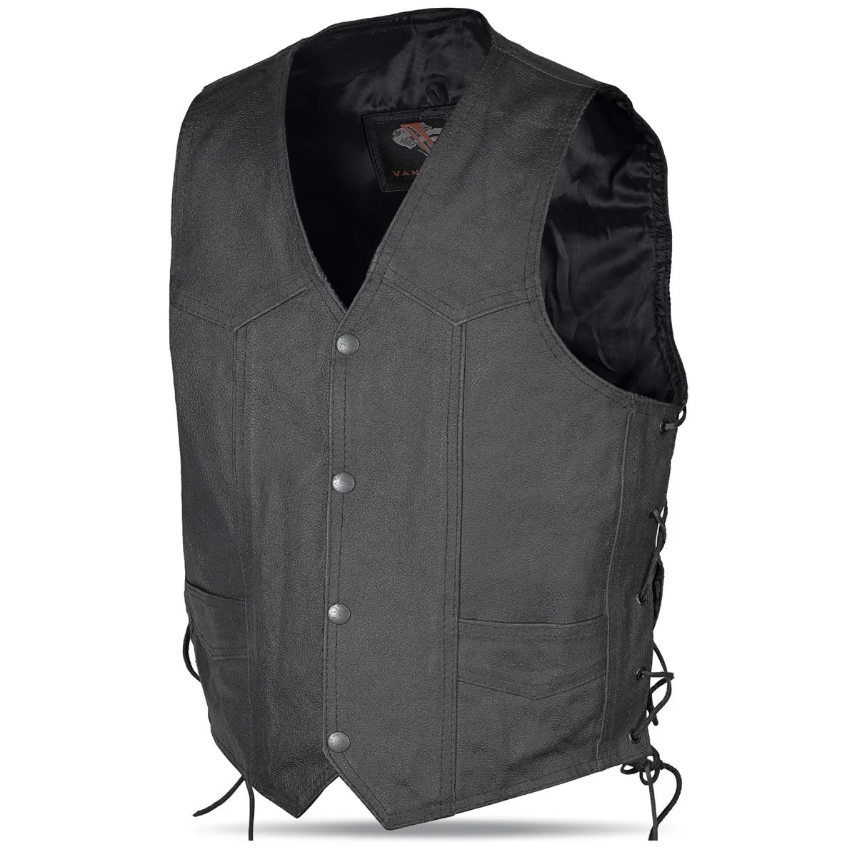 Kids Lined Lace Side Milled Leather Vest