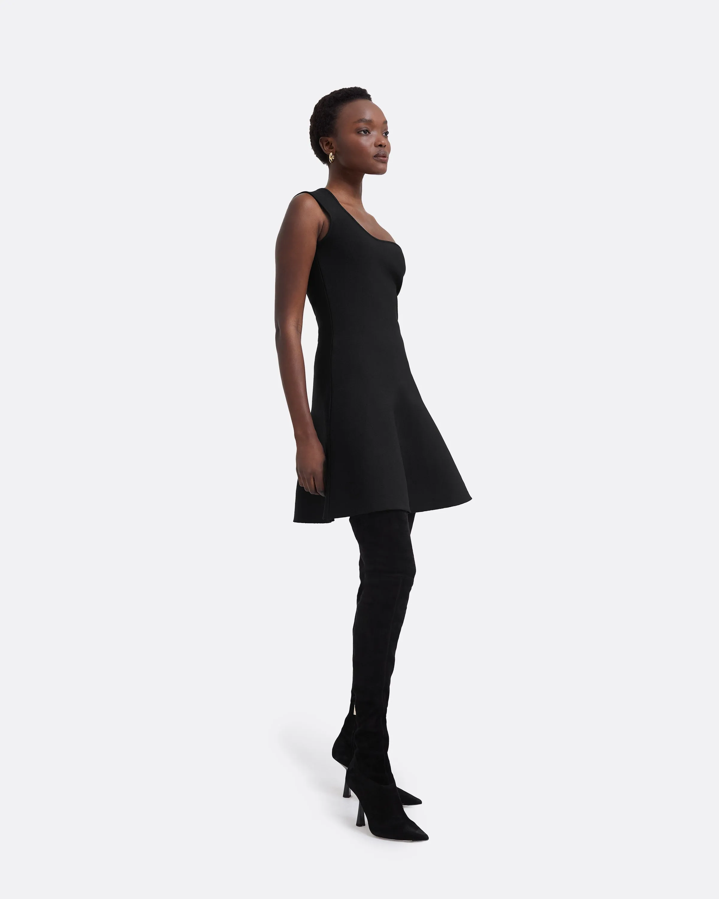 Klem Black Short Knit Dress