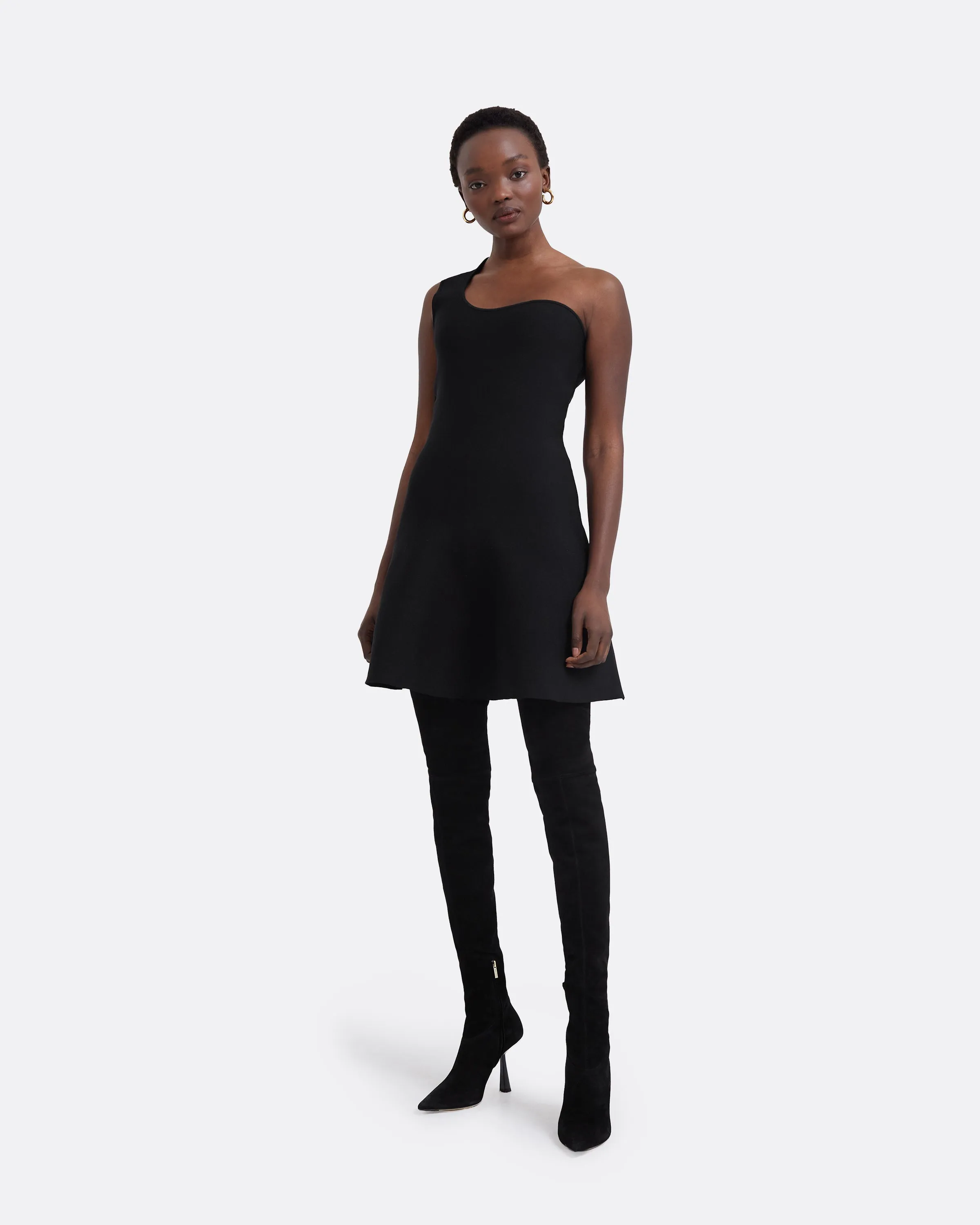 Klem Black Short Knit Dress