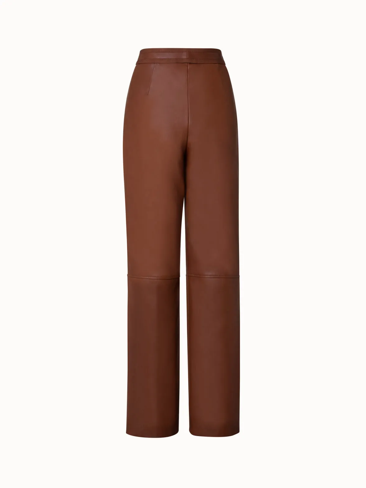 Lambskin Pleated Leather Pants