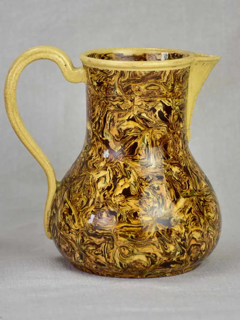 Late 18th Century Aptware pitcher and bowl nougatine brown- collector's item