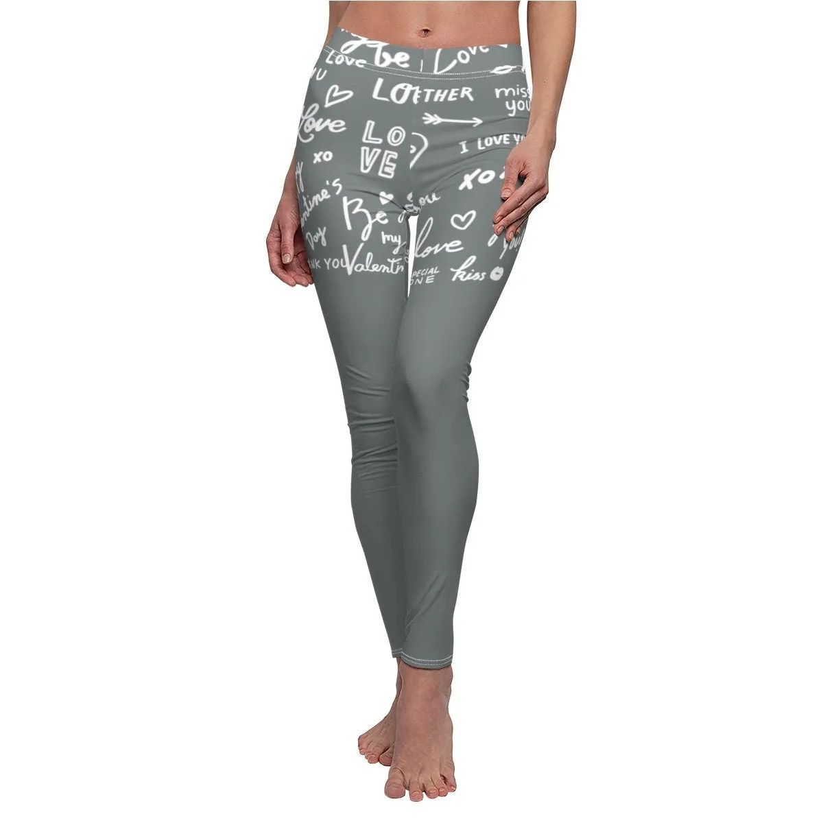 Love Notes on Leggings,Casual wear,Gifts for Her,Aunt gift, Sister gift, Christmas,Birthday gift/GirlFriend Gift/Cute Valentine Gift