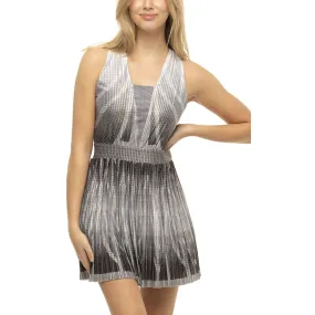 Lucky in Love Got The Pleat Black Womens Tennis Dress