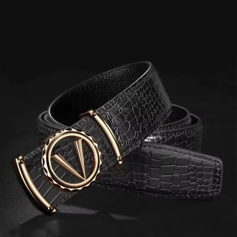 LuxeGlam CrocEmbossed Waist Belt