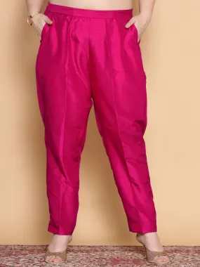 Magenta Silk Pants