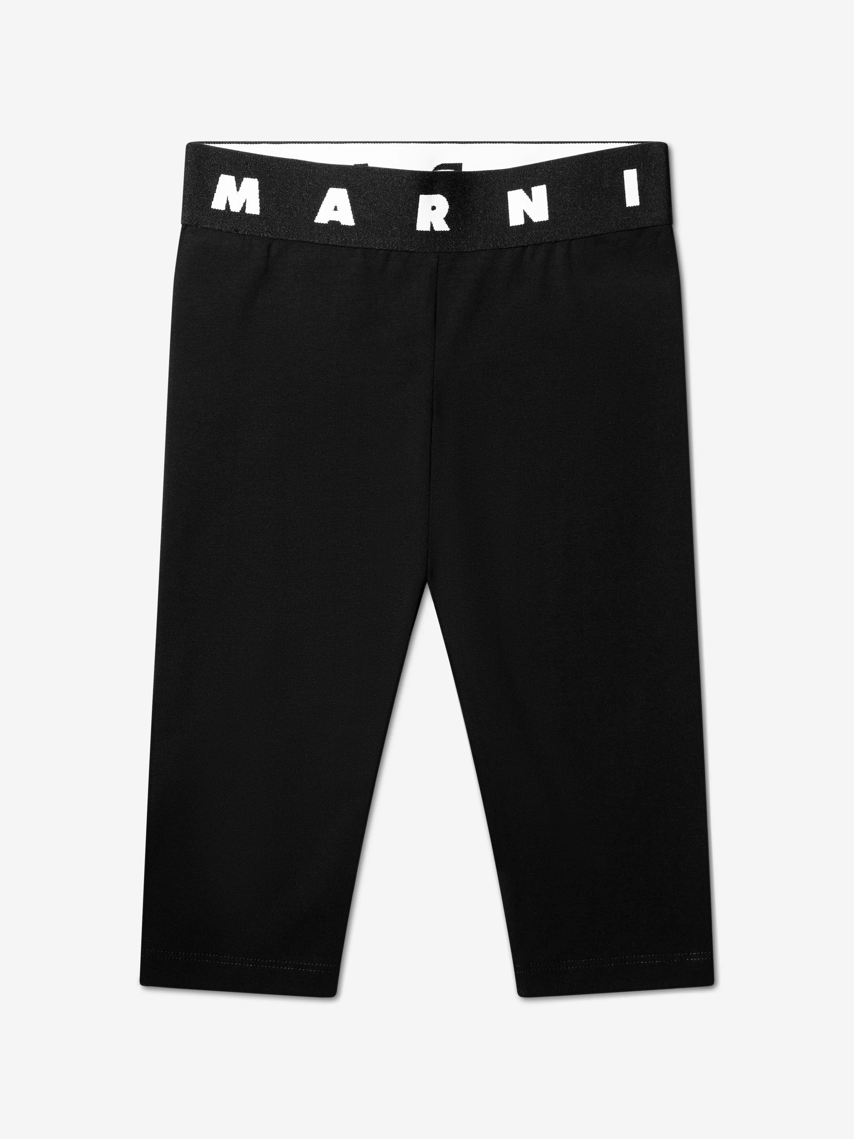 MARNI Girls Logo Band Leggings in Black