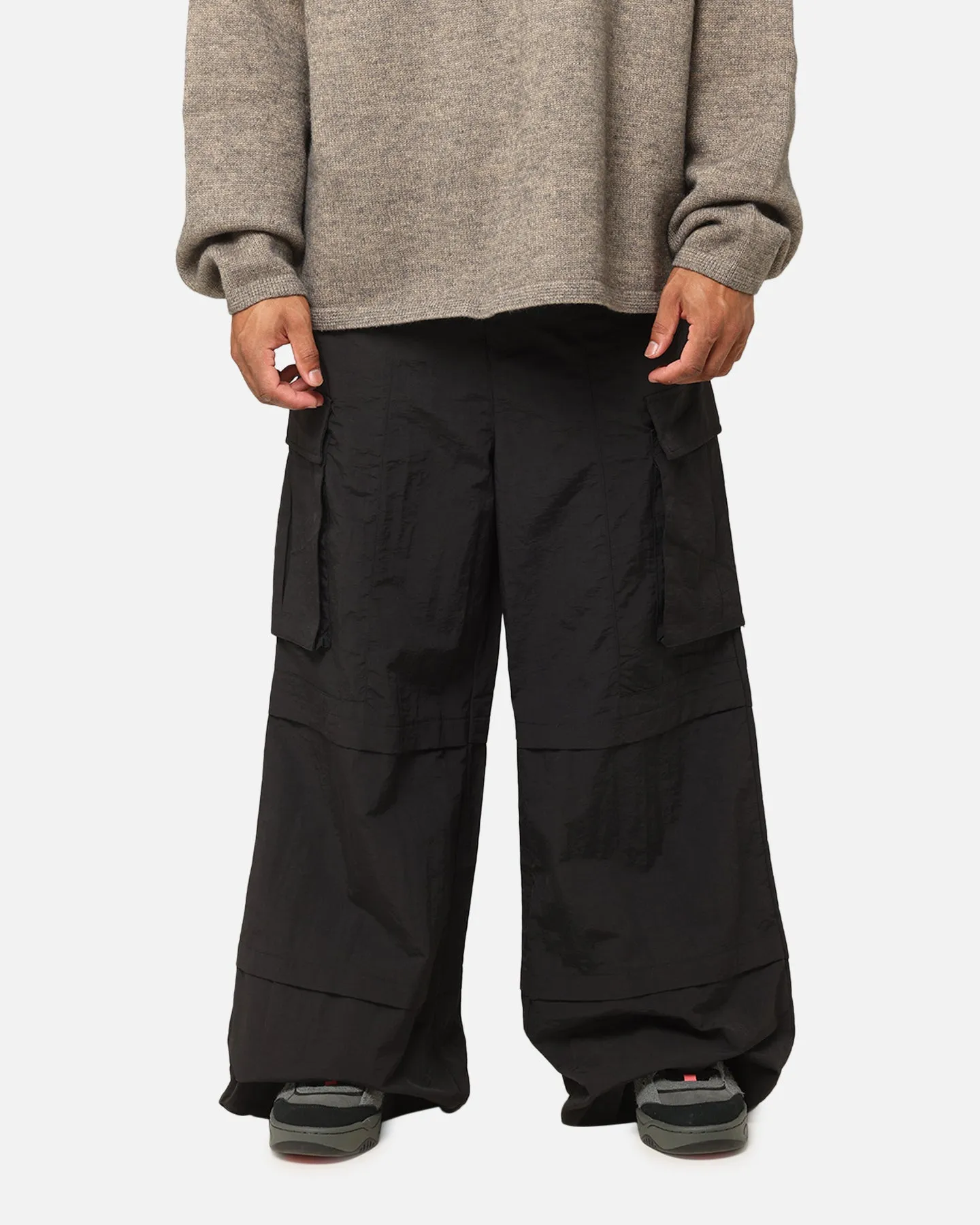 MNML Nylon Rave Cargo Pants Black