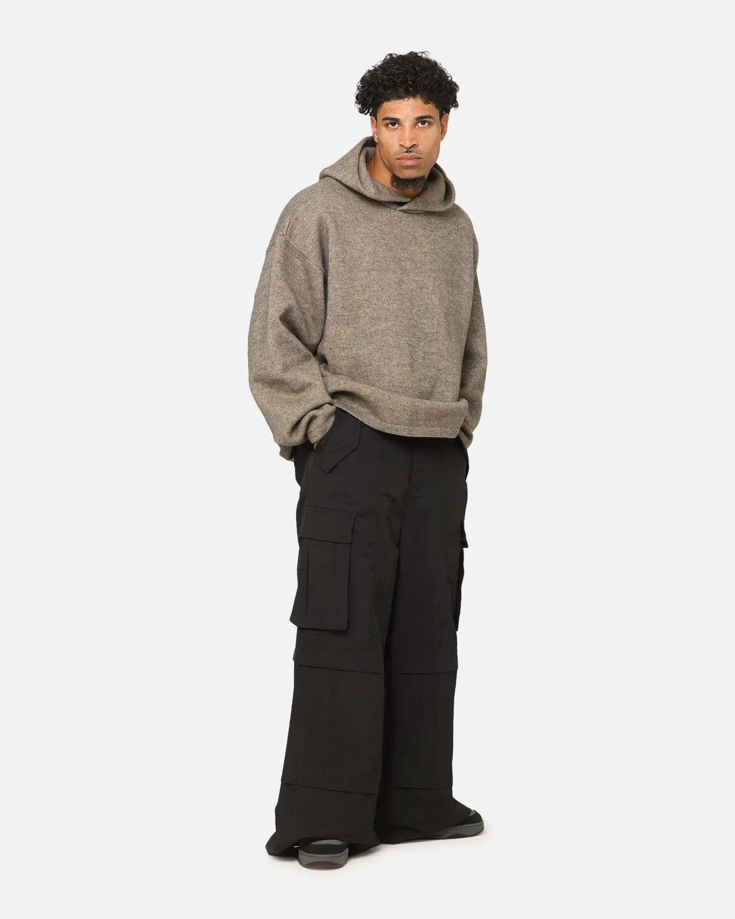 MNML Nylon Rave Cargo Pants Black