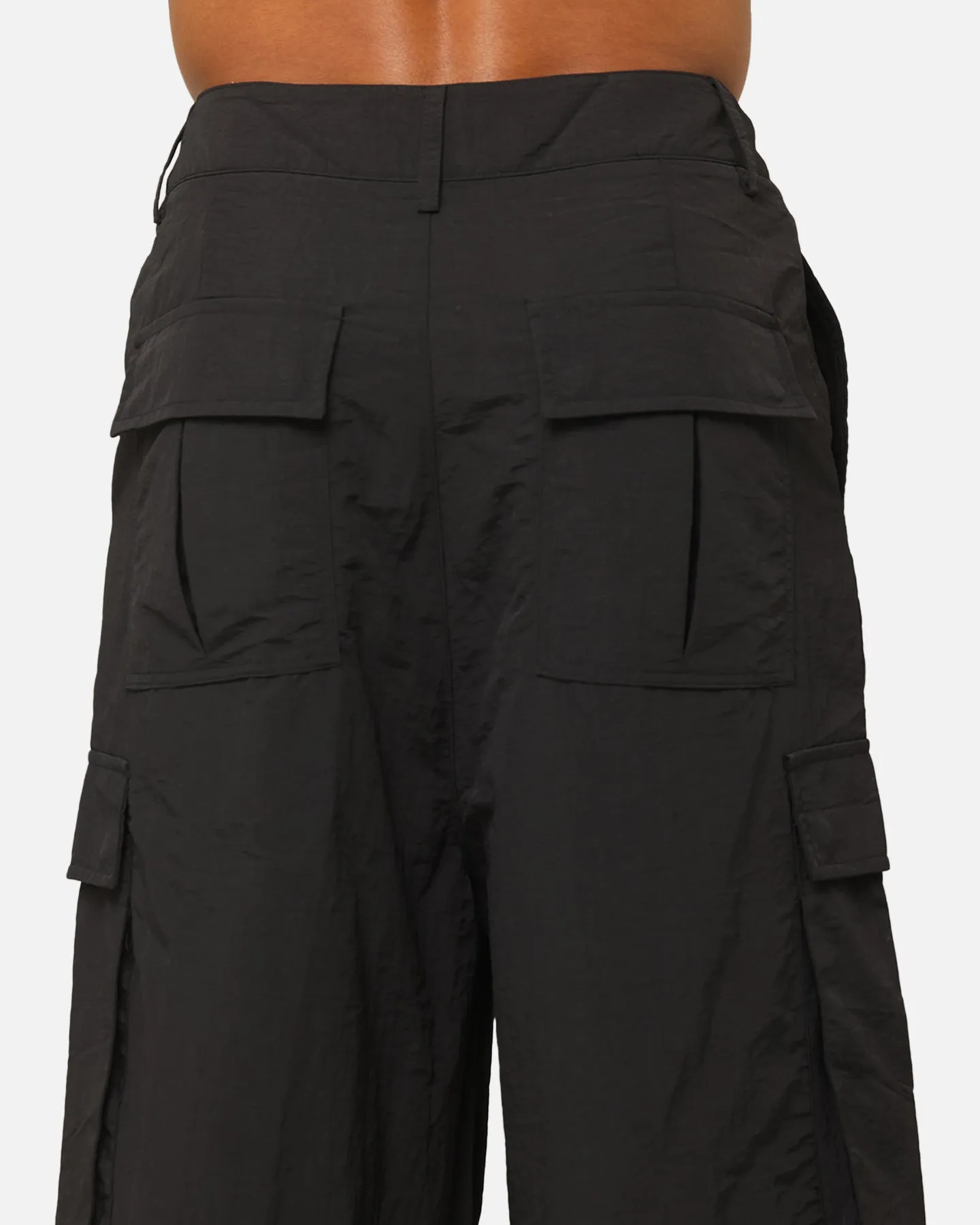 MNML Nylon Rave Cargo Pants Black