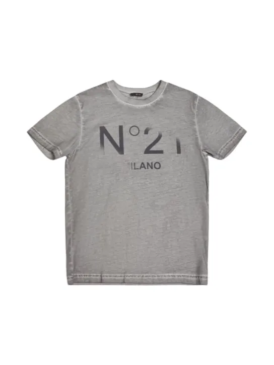 N°21   Printed cotton jersey t-shirt 