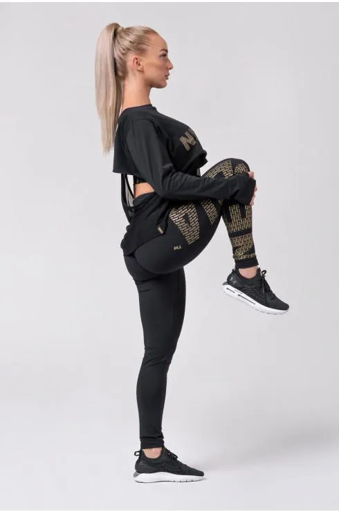 Nebbia Gold NEBBIA print leggings 827 - Black