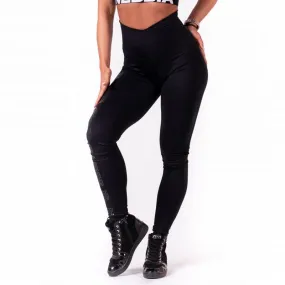 Nebbia One Tone Pattern Leggings 677 - Black