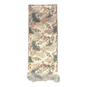 Offwhite Vintage Paisley Printed Scarf With Pocket Square