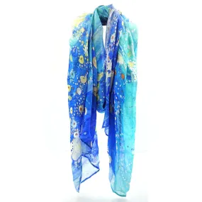 Organic Cotton Summer Scarf - Steven Jupurrula Nelson - Blue