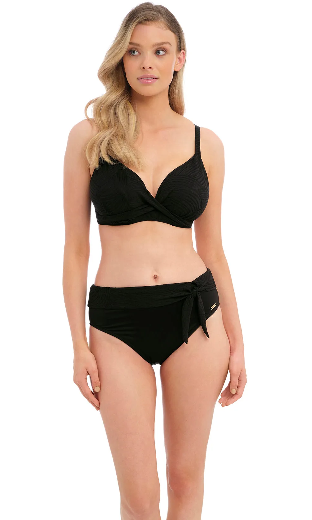 Ottawa Black High Waist Bikini Brief, Special Order S - 2XL