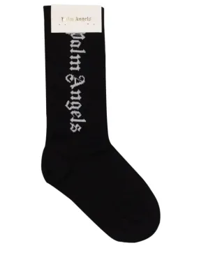 Palm Angels   Logo jacquard cotton knit high socks 