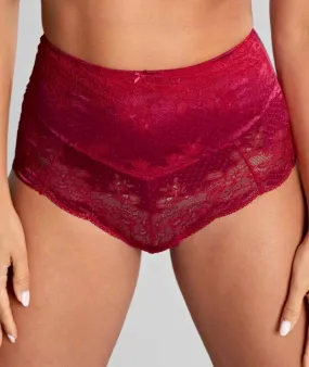 Panache Clara High Waist Brief - Orchid/Red