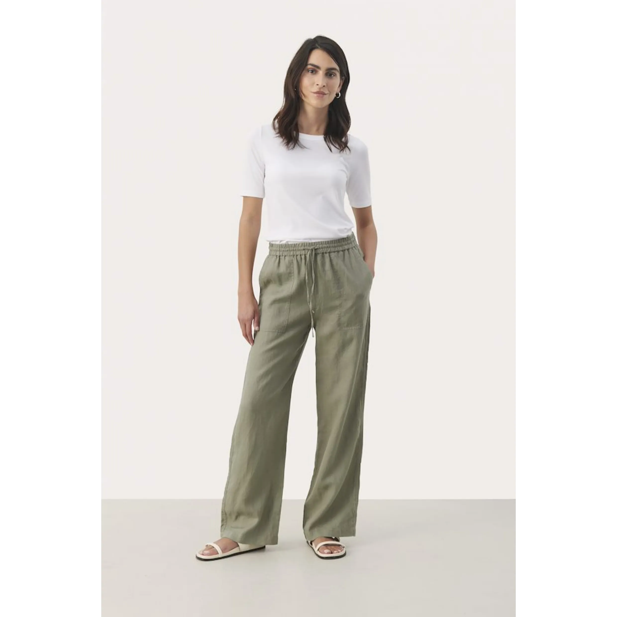 Part Two EniolaPW Trouser In Vetiver 8455