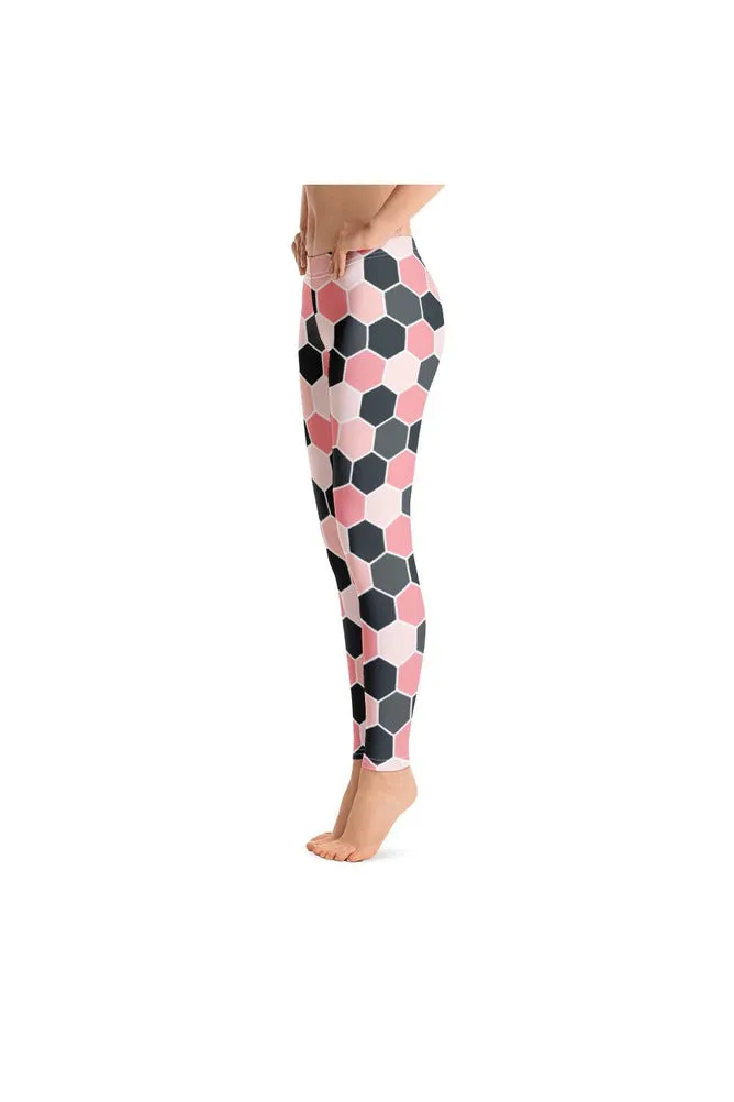 Pink Honeycomb Leggings