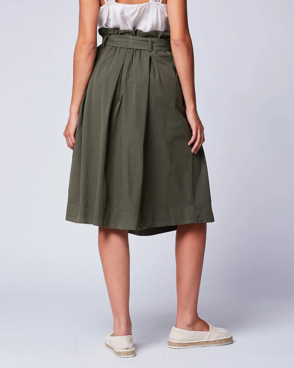 Pleated Bow-Tie Skirt