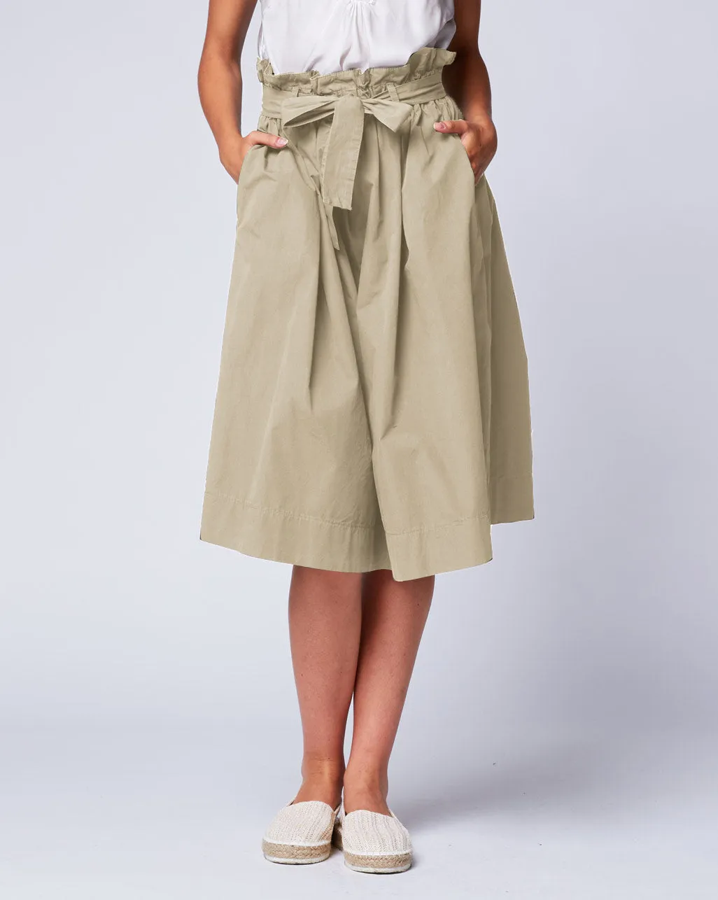 Pleated Bow-Tie Skirt