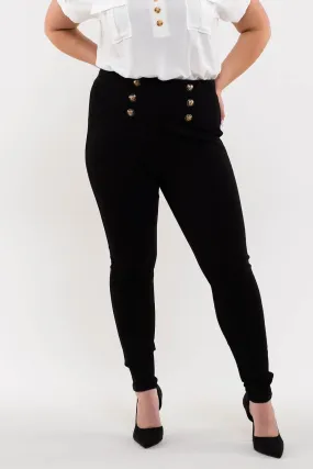 PLUS HIGH WAIST SKINNY SAILOR PANTS